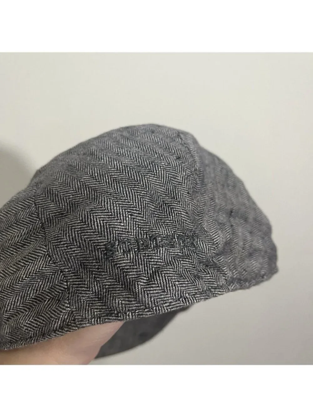 Stetson Driving Newsboy Cabby Gray Hat Cap 100% Pure Linen M (57cm) Old Money